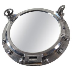 Retro Aluminum Ship's Porthole Mirror