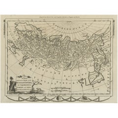 Original Antique Engraved Map of the Russian Empire, 1778