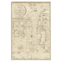 Carte ancienne des côtes de Makassar, en Indonésie, avec Borneo et Celebes-1820