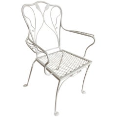 John Salterini Style Maple Leaf Garden Dining Arm Chair