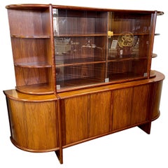 Retro Boltinge Danish Mid-Century Modern Two-Piece Sideboard Credenza Library Unit