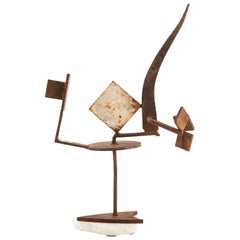 Brutalist Modern Abstract Metal Sculpture