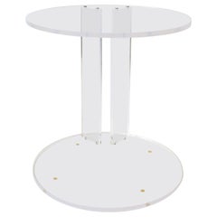 Lucite Round Side or End Table