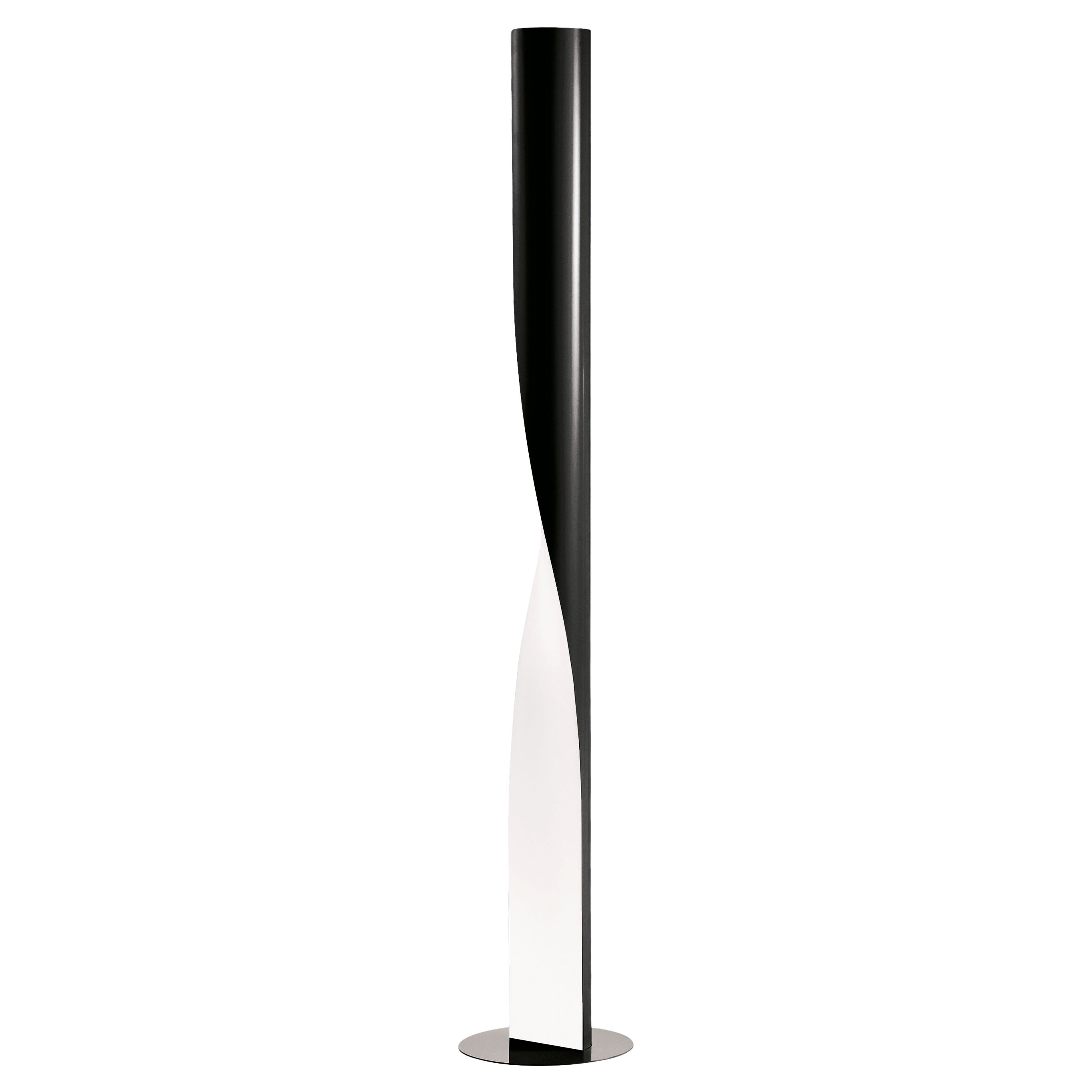 Contemporary Kundalini Aquilialberg Evita Black Steel Dimmable Floor Lamp