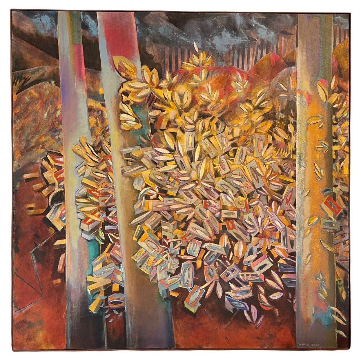 “Bamboo on a Mountian Terrace” by Austin Artist Robert Wymer For Sale