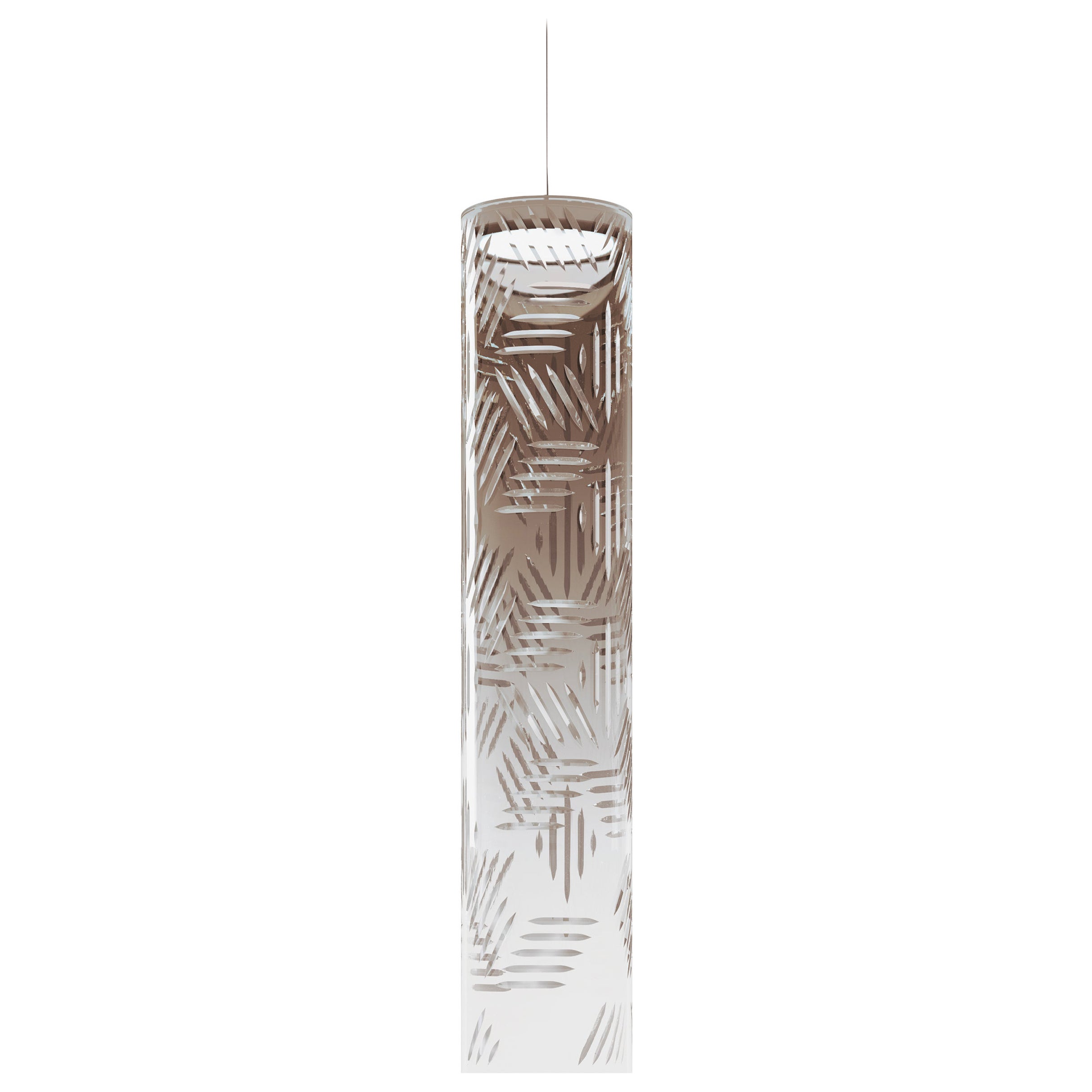 Kundalini Sommella Jer 1 lampe à suspension contemporaine en verre à LED brun fumé