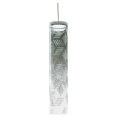 Contemporary Kundalini Sommella Jer 1 Led Glass Smokey Green Pendant