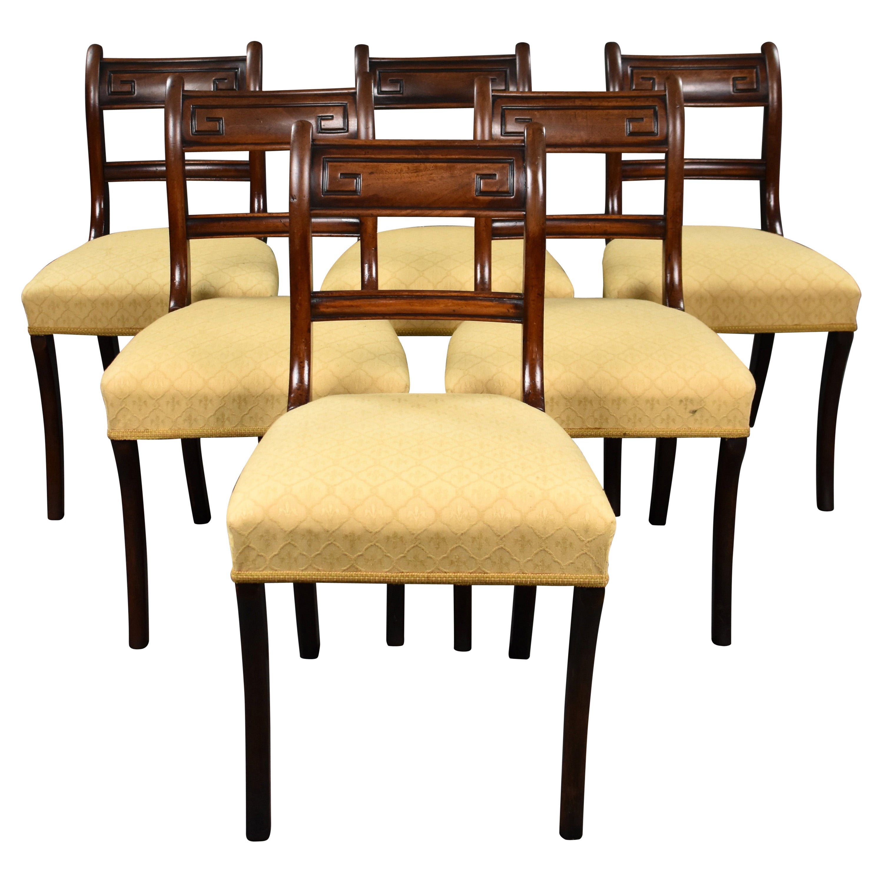 Set of 6 19th Century Regency Mahogany Dining Chairs