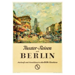 Original Vintage Travel Poster Berlin Theatre Trips Kurfurstendamm DER Reiseburo