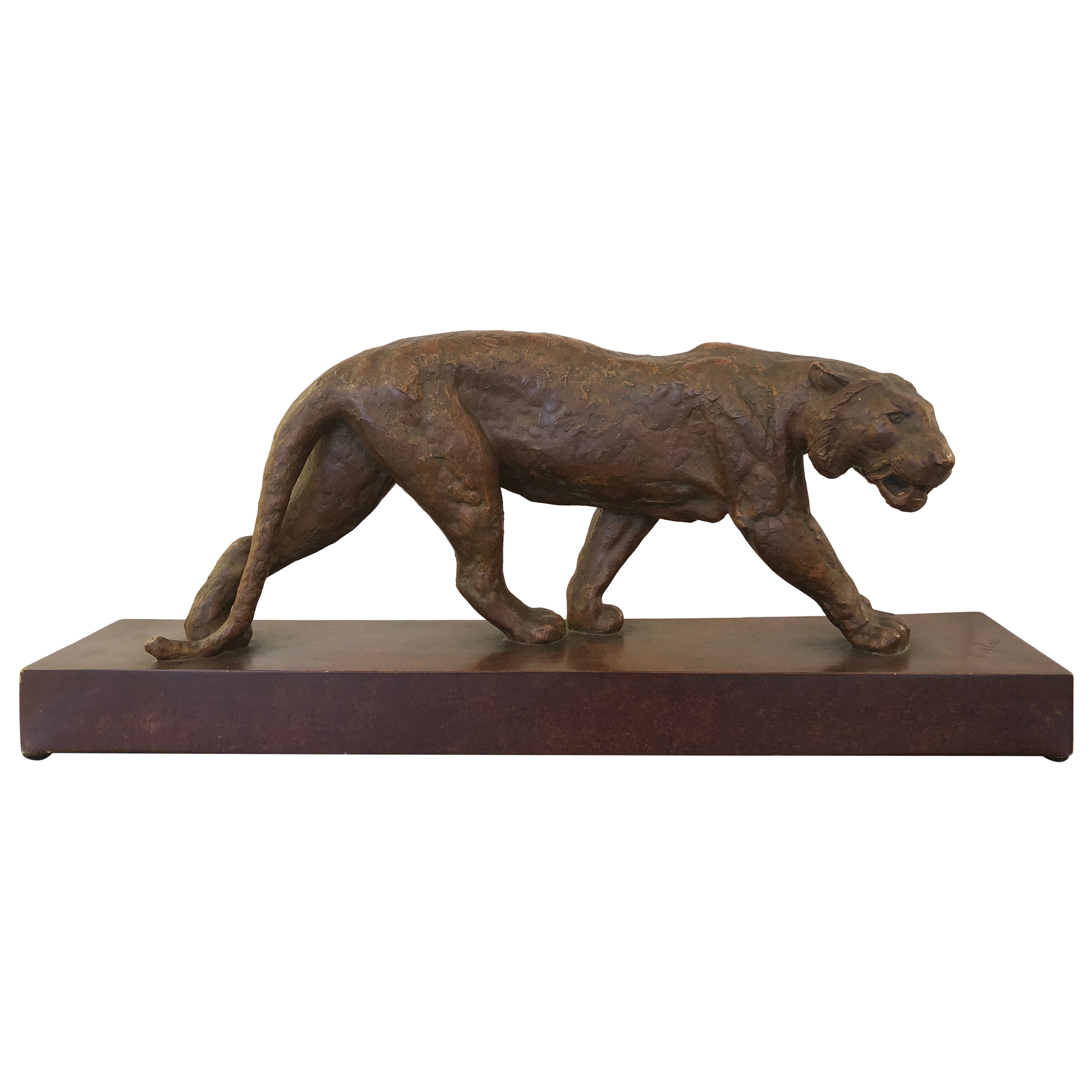 Art Deco Animal Brown Clay Sculpture by Rulas