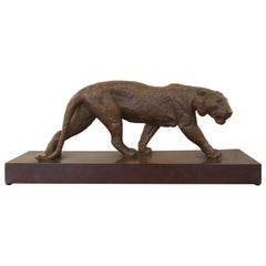 Art Deco Animal Brown Clay Sculpture by Rulas