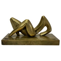 Brazilian Modern Bronze Sculpture on Bronze Base, Signed R. Vivas