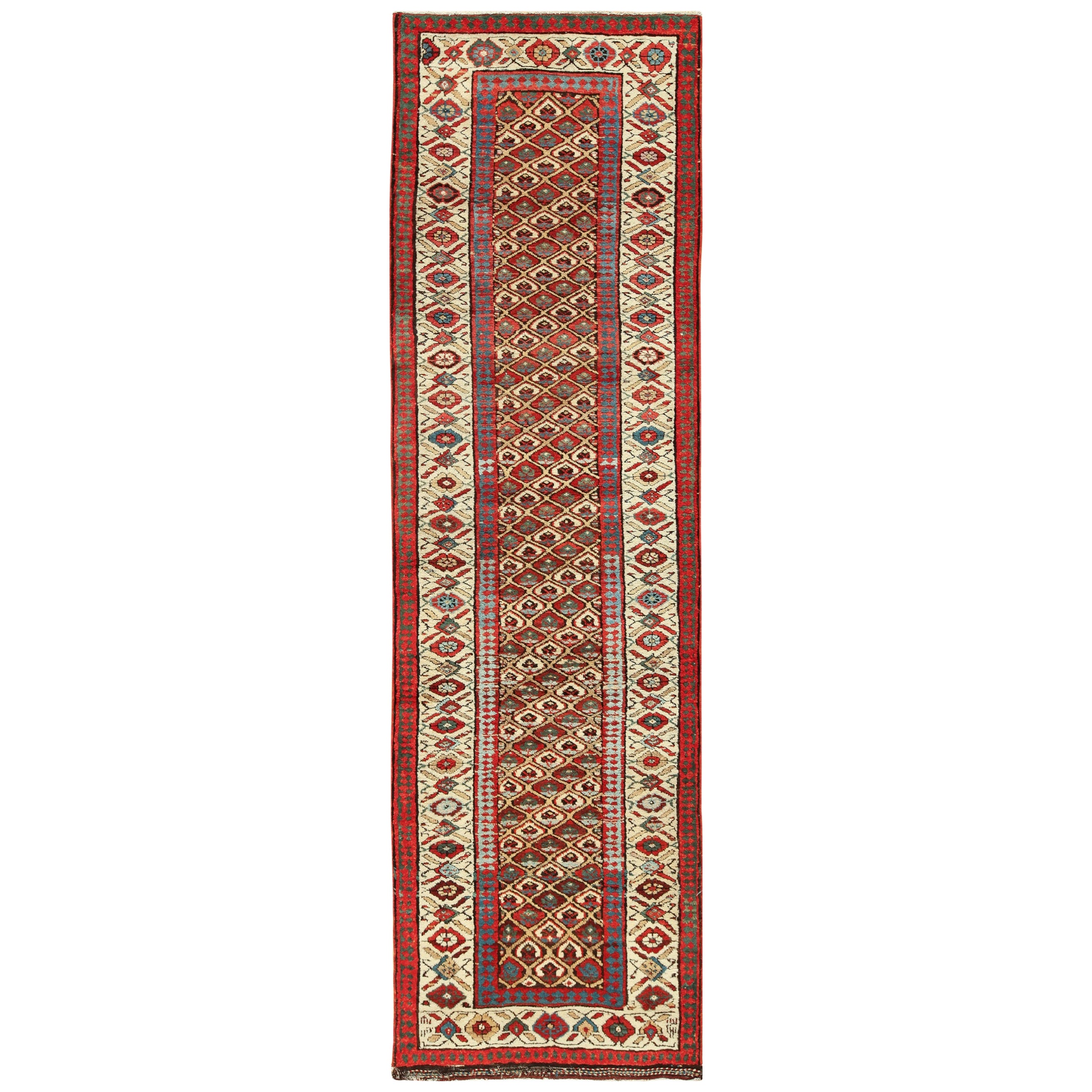 Antique Tribal Persian Kurdish Runner. 3 ft 5 in x 11 ft 10 in