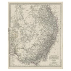 Antique Engraved Map of South East Australia from a German Atlas, 1848