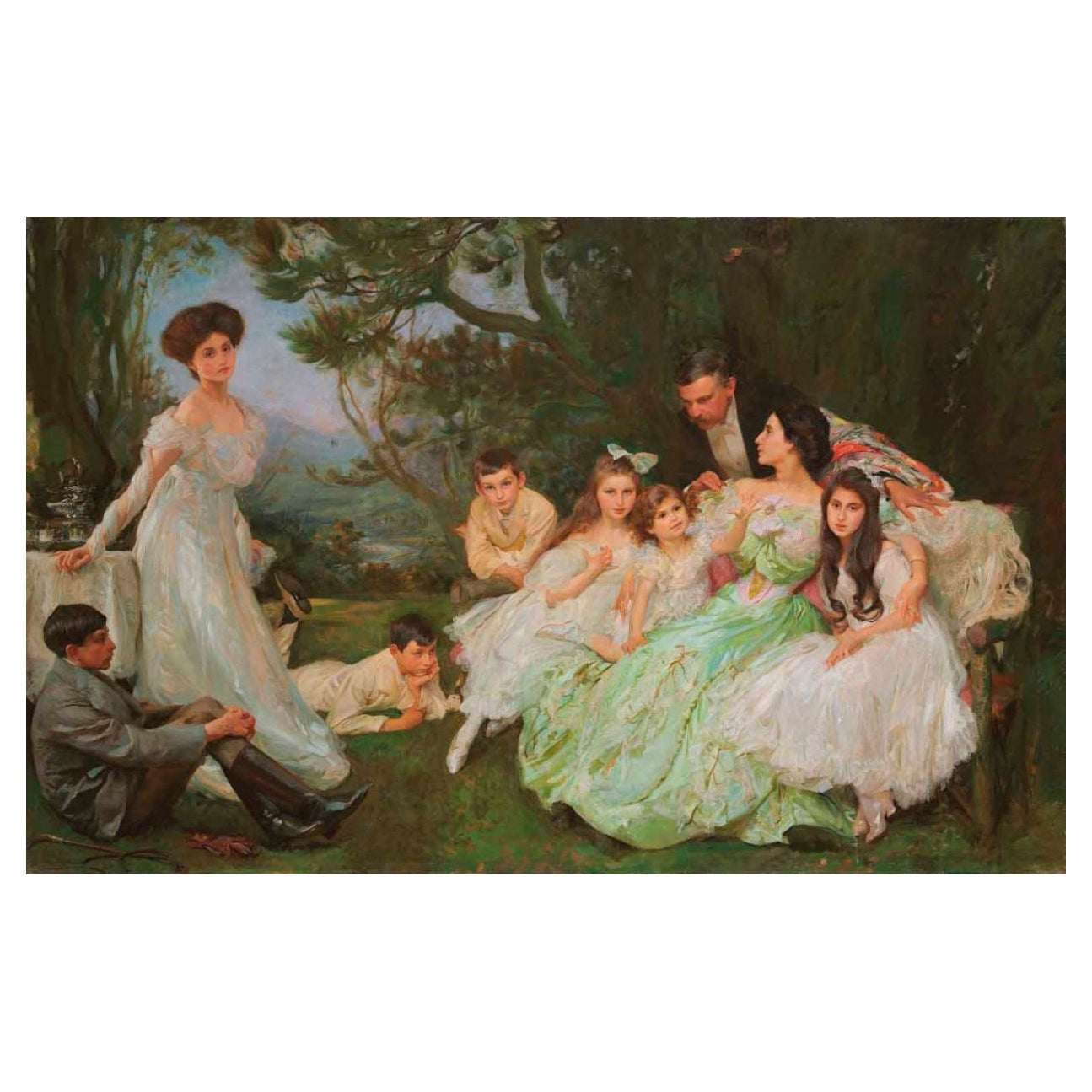 John Henry Frederick Bacon, A.R.A. Lifesize Family Portrait For Sale