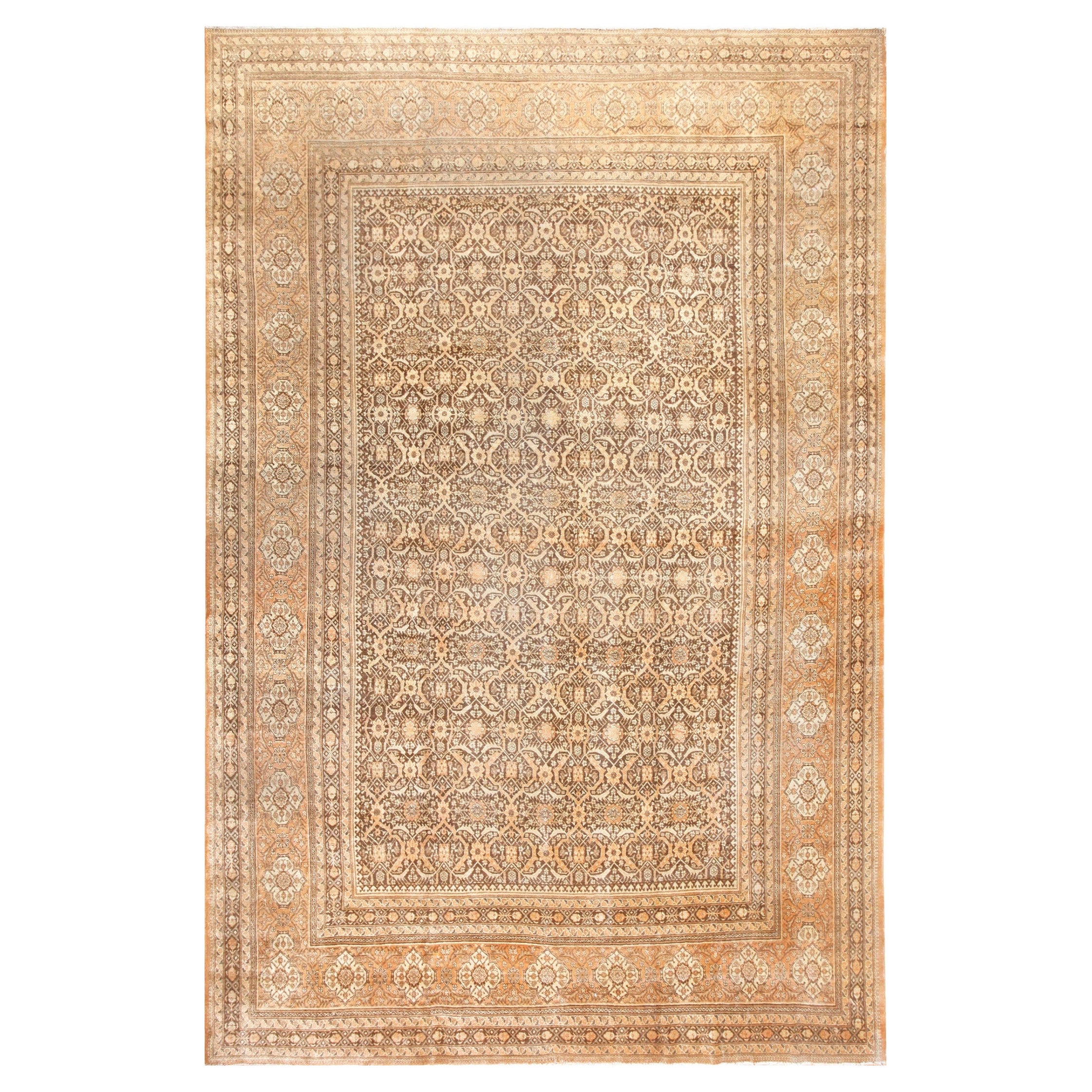 Antique Persian Tabriz Rug. Size: 10 ft x 15 ft 3 in (3.05 m x 4.65 m ...