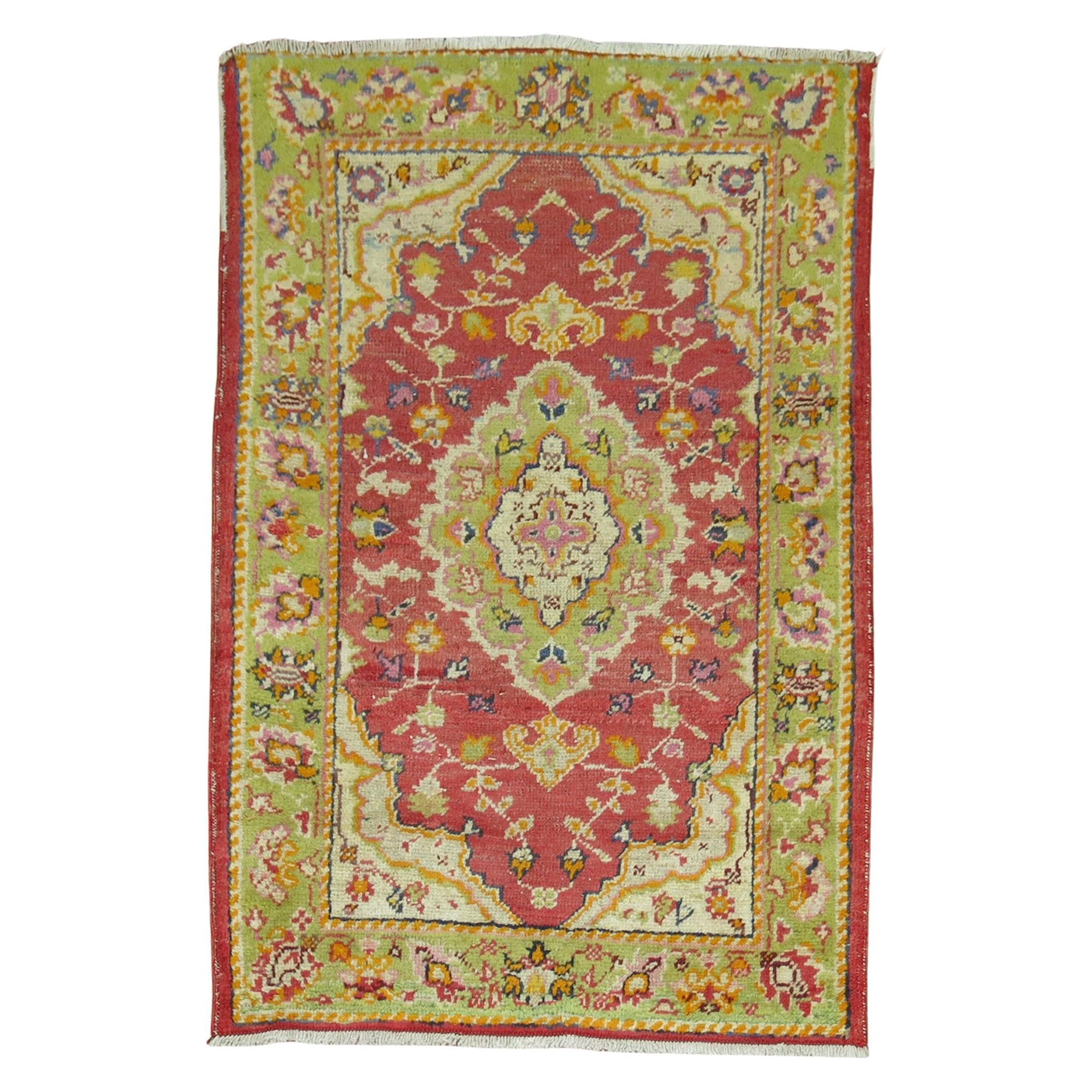 Colorful Turkish Scatter Size Rug For Sale