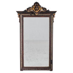 1880s French Wooden Frame Mirror