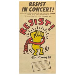 Keith Haring résiste au concert 1988, « announcement »