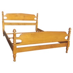 Kling Colonial Style Solid Maple Full Size Bed, Circa 1950s