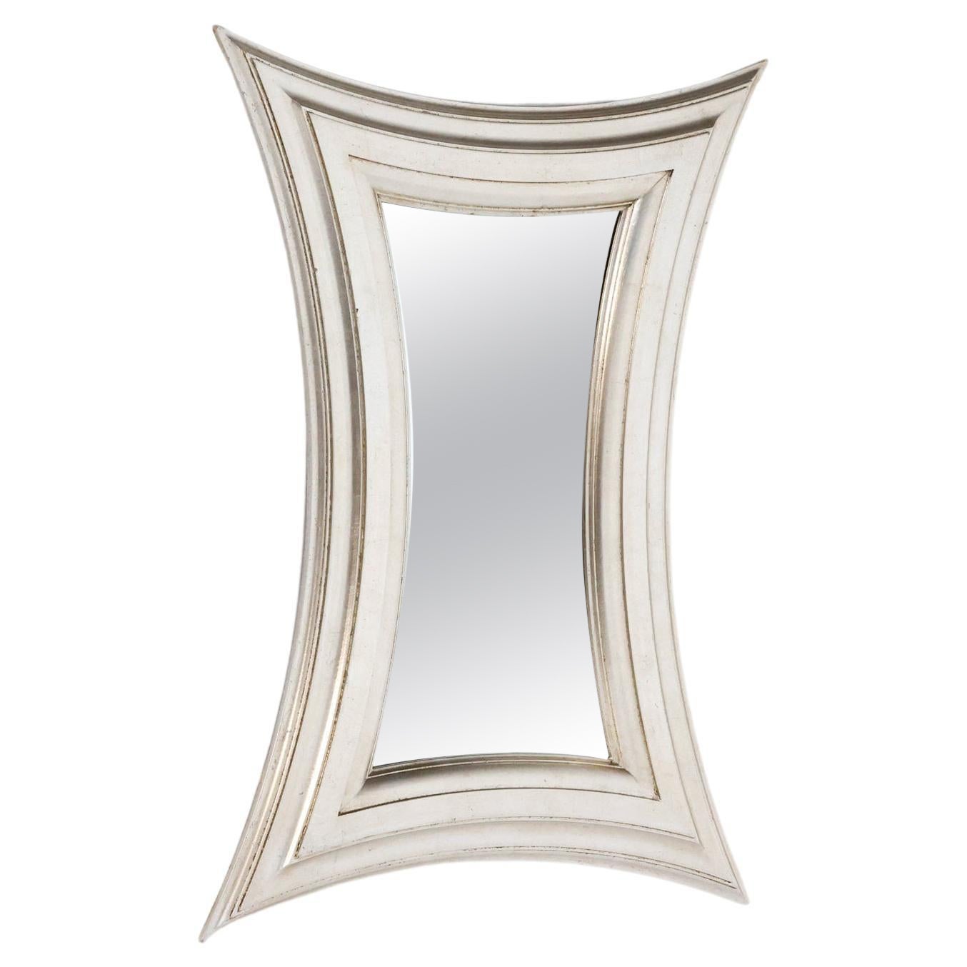 Hollywood Regency Mirror with Metal Frame, Organic Deconstructed Rectangle, 1940 For Sale