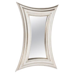 Vintage Hollywood Regency Mirror with Metal Frame, Organic Deconstructed Rectangle, 1940