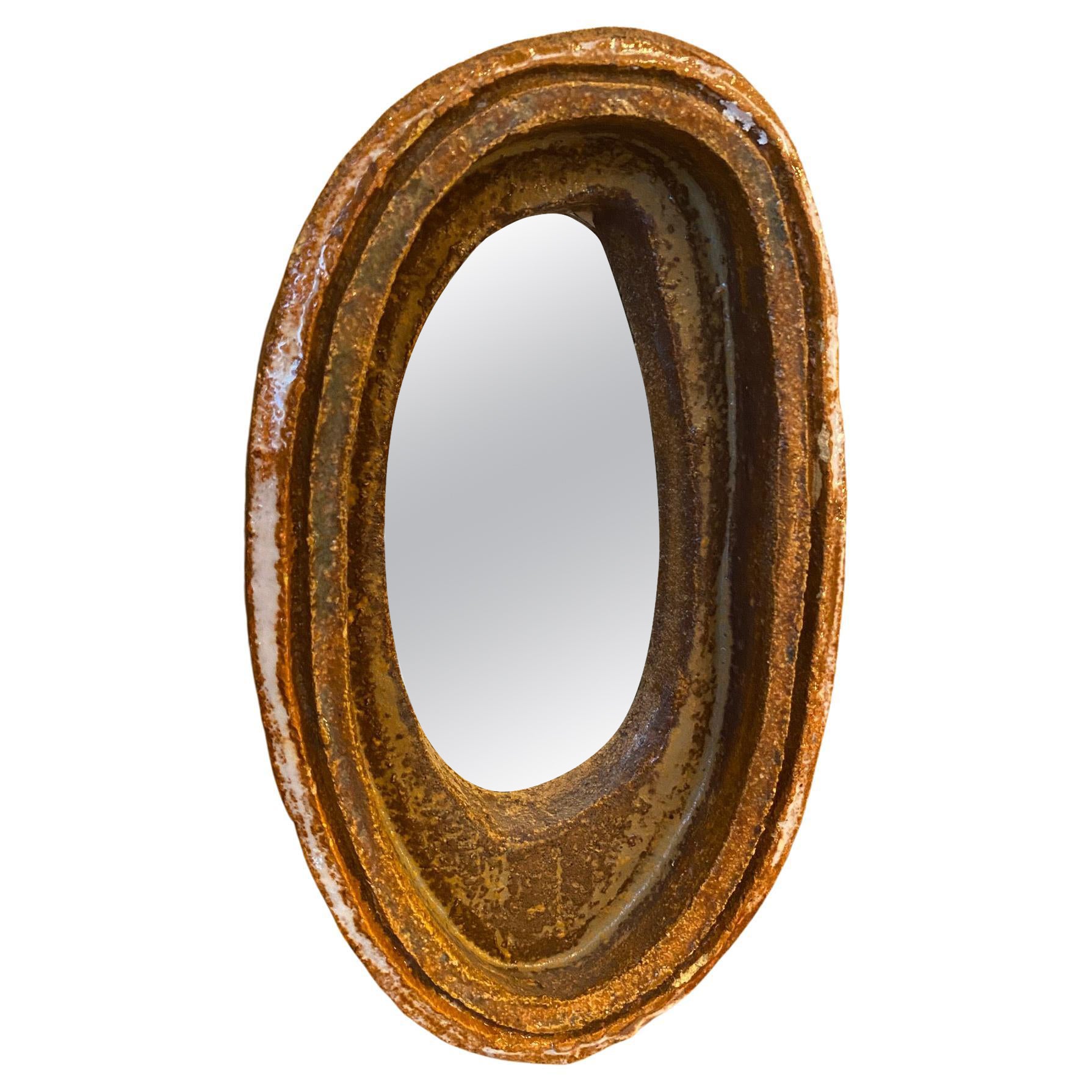 Les Argonautes Ceramic Mirror, France, 1960s