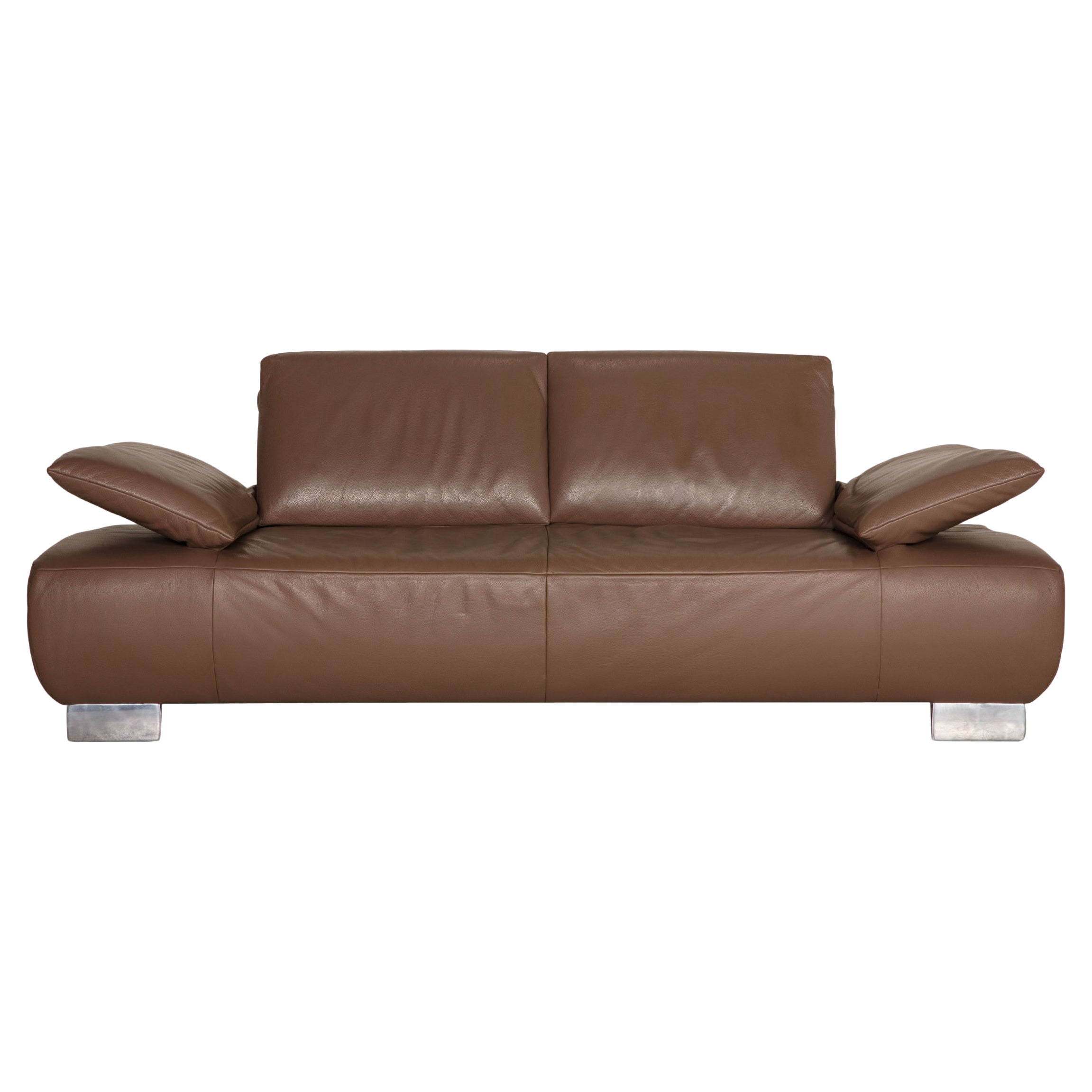 Koinor Volare Leather Sofa Brown Two Seater Couch For Sale