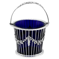  Antique Alfred Marston Sterling Silver Sugar Basket