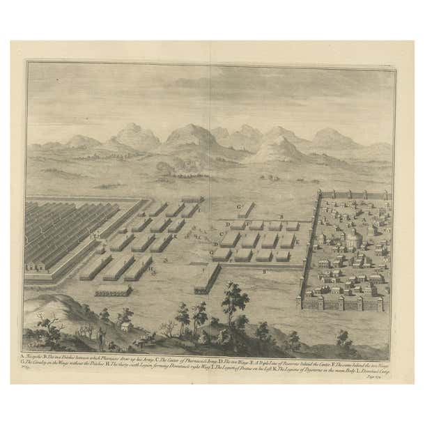 Antique Copper Engraved Battle Map of Nicopolis, Armenia, ca.1753 at ...