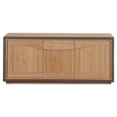 Aparador Contemporáneo en Cerezo, 3 Puertas y 1 Cajón, 100% Made in France