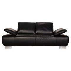 Koinor Volare Leather Sofa Black Two Seater Couch Function