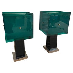 Pair of Green Lamps by Romeo Rega, Circa 1970