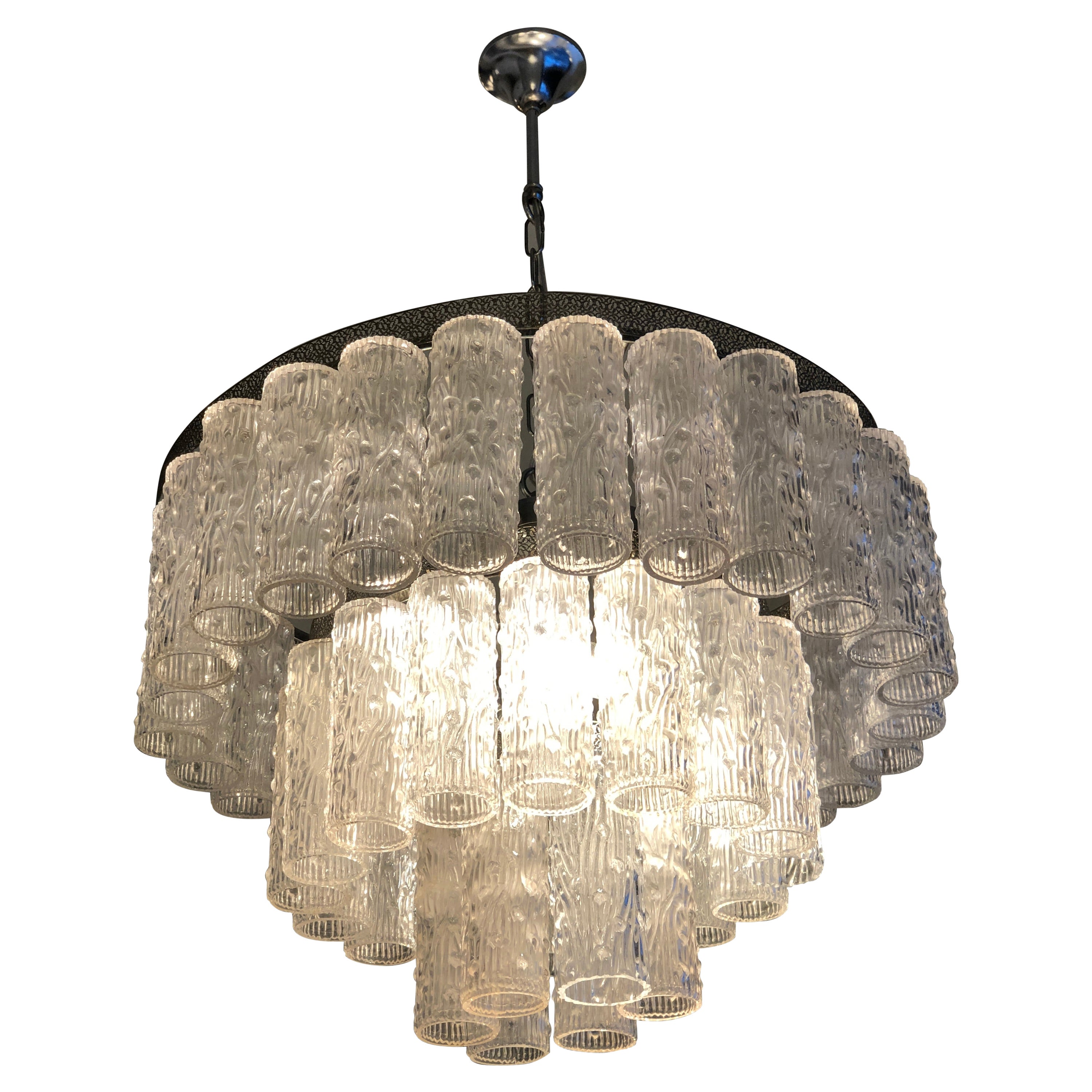 Transparent Glass Toni Zuccheri for Venini 6 Lights Chandelier at 1stDibs |  serenella chandelier