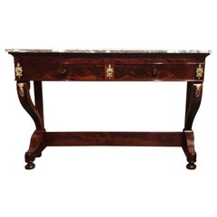 Antique Console Table, France, Restauration Period 1810-20, Mahogany