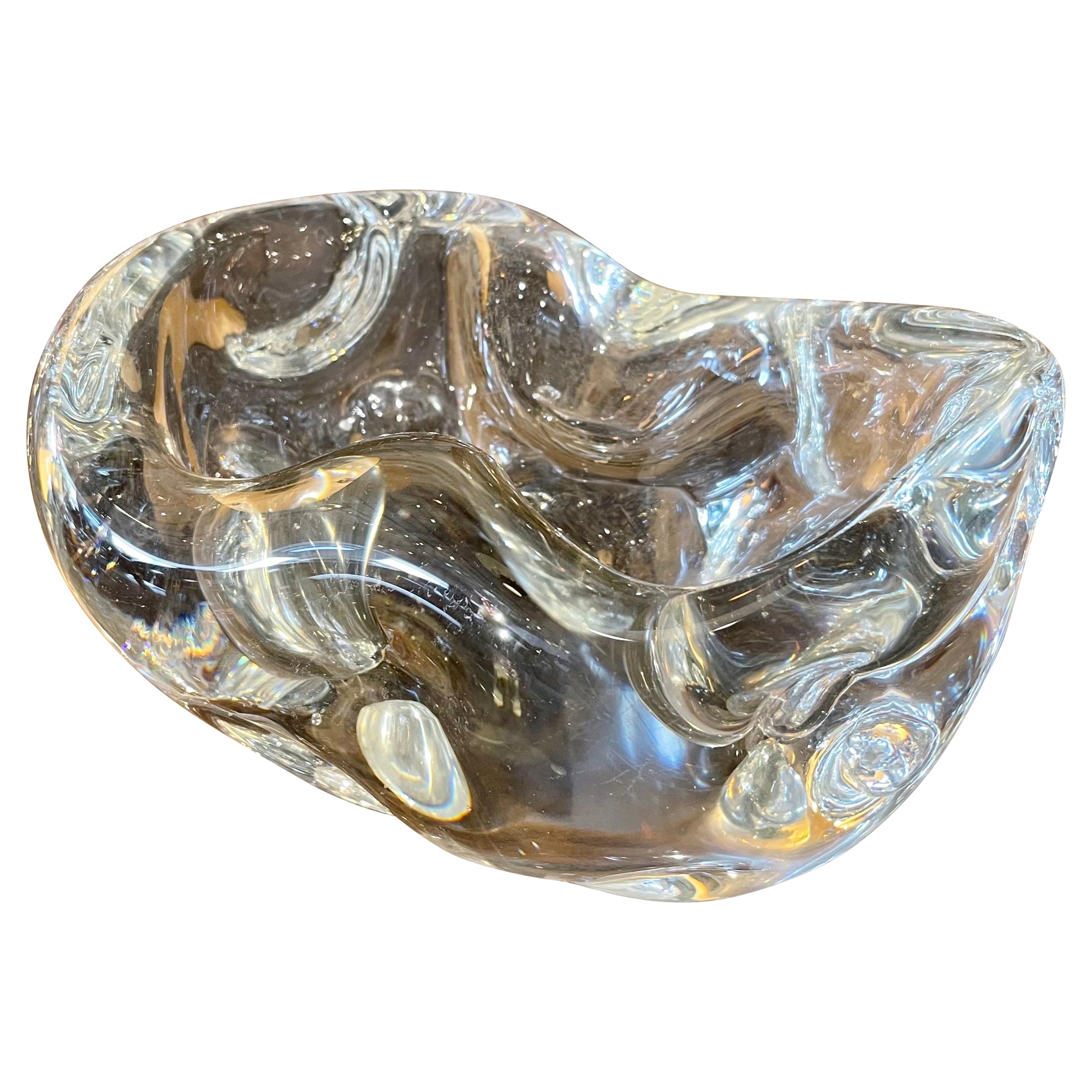 Amorphic Natural Hand Blown Glass Cachepot / Bowl