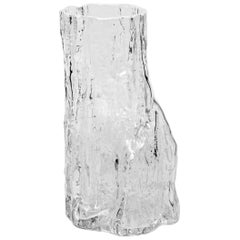 Cerne - Nature Marked Handmade Clear Glass Vase by Samuel Reis 