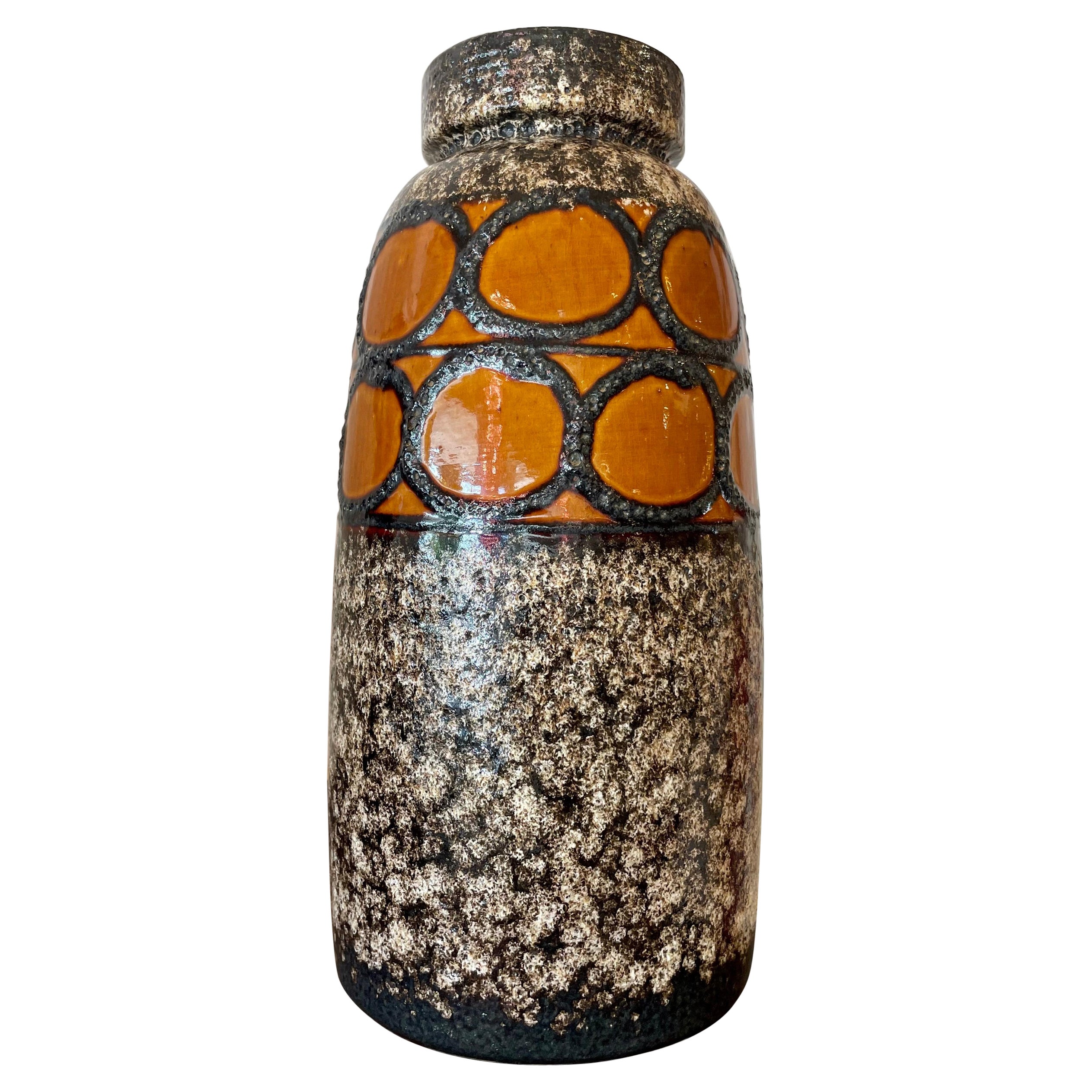 West German Fat Lava Glazed Pottery Vase