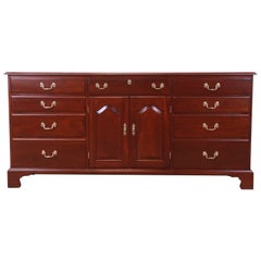 Used Henkel Harris Georgian Solid Mahogany Dresser or Credenza, Newly Refinished