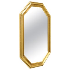 CAROLINA MIRROR Traditional Octagonal Beveled Wall Mirror in Gold Frame