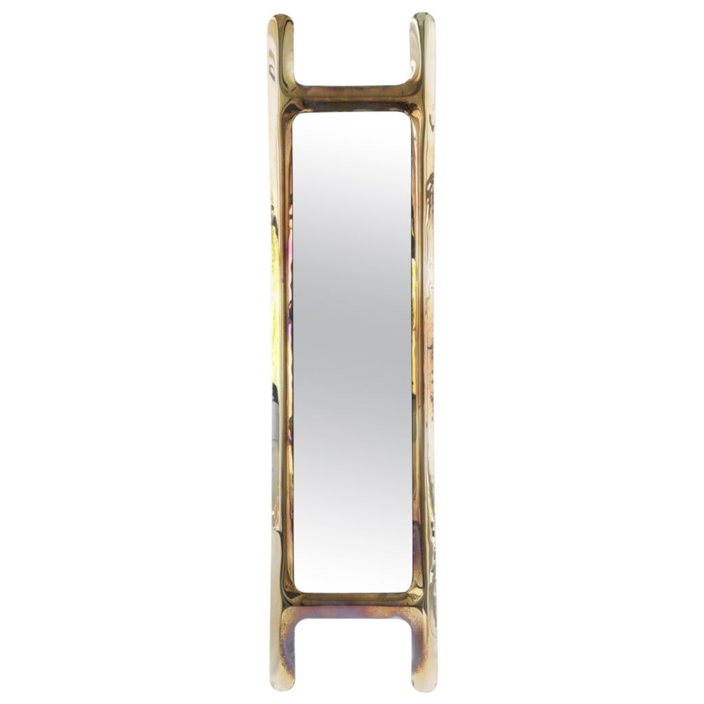 Flamed Gold Drab Sculptural Wall Mirror by Zieta For Sale