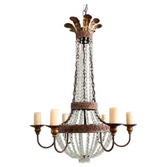 Iron and Crystal Chandelier by Niermann Weeks