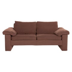 COR Conseta Zweisitzer-Sofa aus braunem Stoff