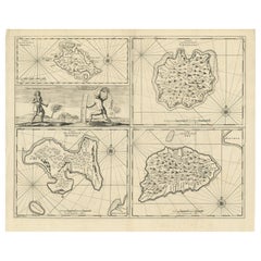 Antique Map of Manipa and Other Maluku Islands, Indonesia, 1726