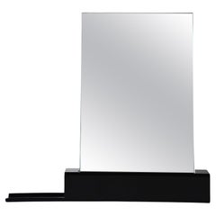 Industrial Dutch Design Wall Mirror One Collection: Medium Plateau Left / Black