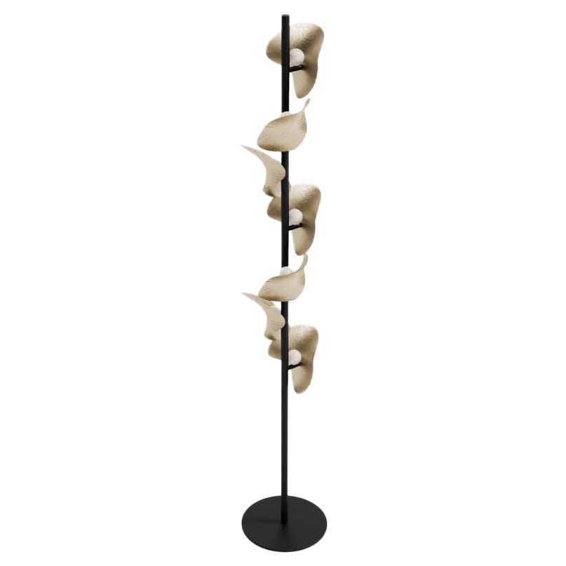 Contemporary Casted Brass Mármol Floor Lamp by Covet House For Sale