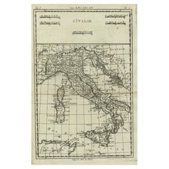 Antique Map of Italy, Corsica, Sardinia and Sicily, ca.1780