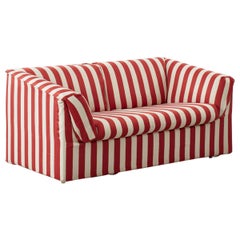 Red and White Striped Sofa, Italy, 1960s