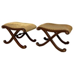Pair of Neoclassical X Benches