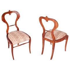 Restored 19th Century Biedermeier Dining Chairs Made in Austria, 1830s
